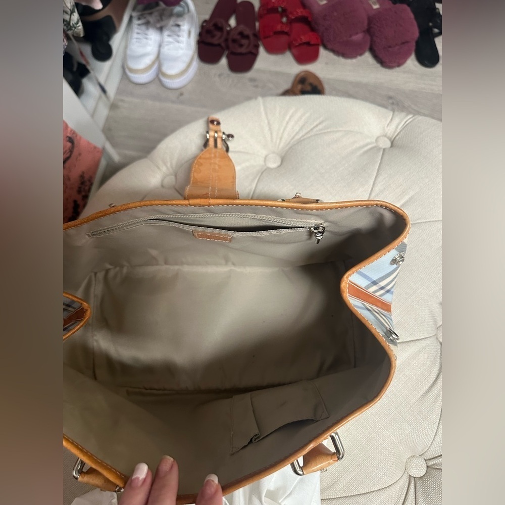 Burberry Eden Nova Check Handle Bag in Blue - Picture 14 of 15